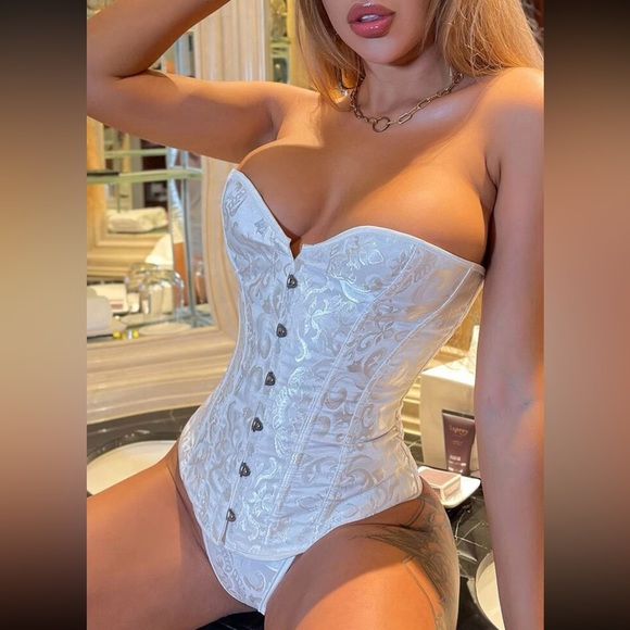 Luxe sexy lace up back corset top